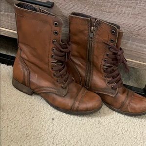 Steve Madden Cognac combat boots